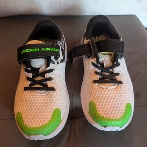 Under Armour Kids Sneakers - White and Neon Green